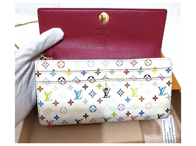 Louis Vuitton Monogram Multicolore Wallet White Leather - view 7