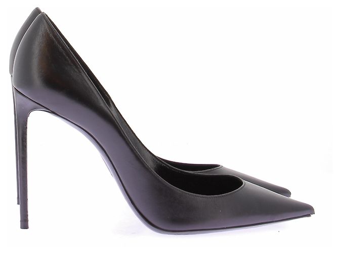 Saint Laurent Décolleté in pelle nera Nero - vista 2