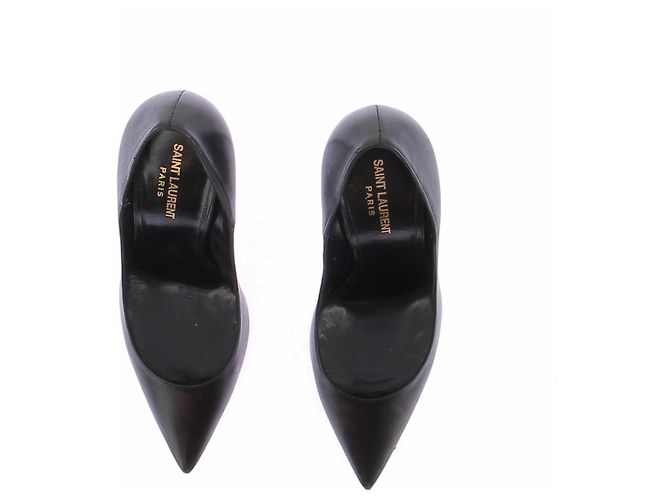 Saint Laurent Décolleté in pelle nera Nero - vista 6