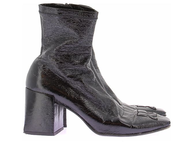 Courreges Botines negros 'Reedición' de vinilo - vista 3