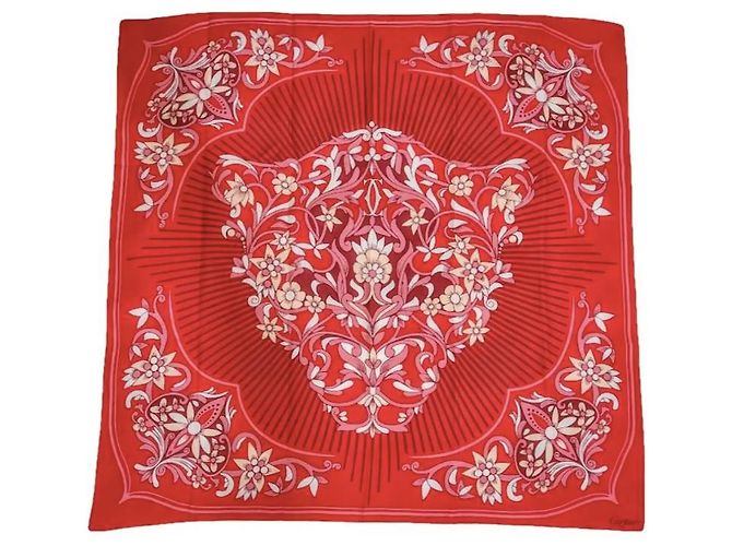 Cartier Seidenschal Rot - Ansicht 10
