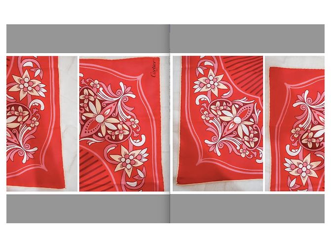 Cartier Seidenschal Rot - Ansicht 12