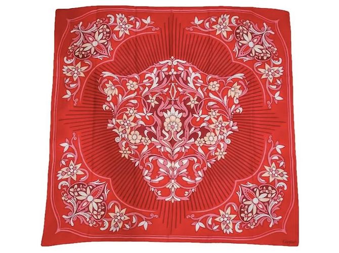 Cartier Seidenschal Rot - Ansicht 2