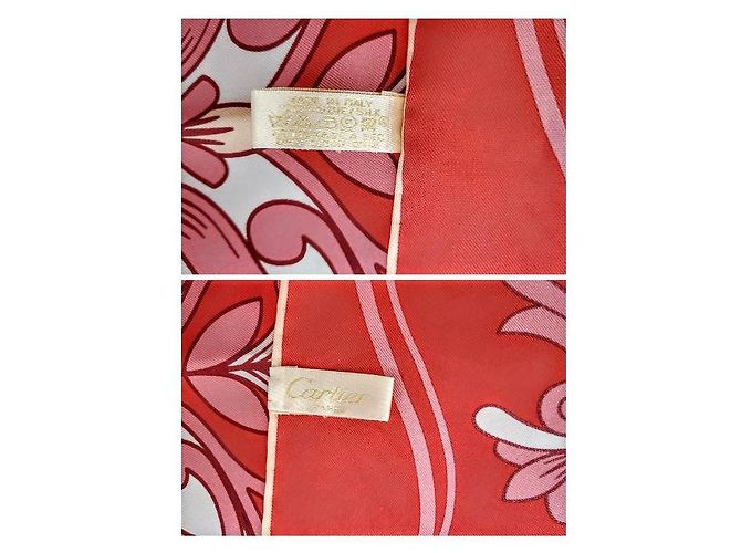Cartier Seidenschal Rot - Ansicht 3