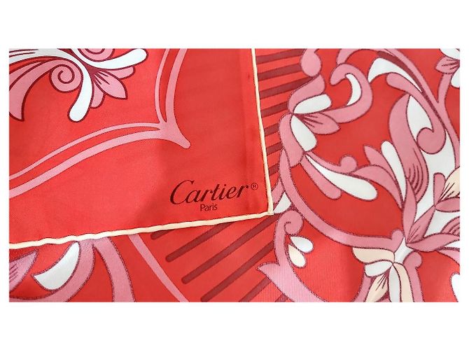 Cartier Seidenschal Rot - Ansicht 9