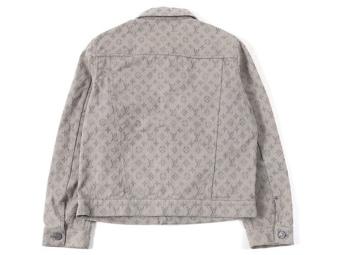 Chaqueta de mezclilla de algodón poliéster Monogram Louis Vuitton Gris - vista 4
