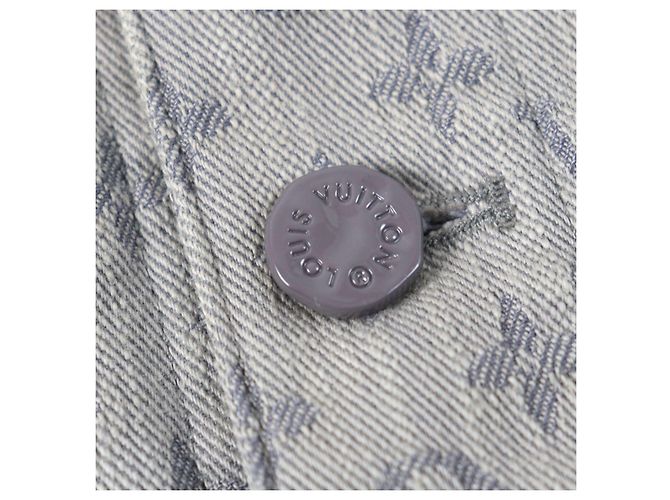 Chaqueta de mezclilla de algodón poliéster Monogram Louis Vuitton Gris - vista 5