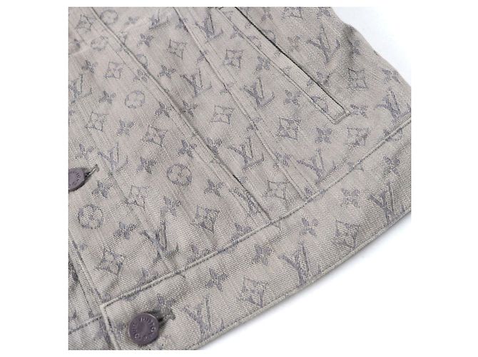 Chaqueta de mezclilla de algodón poliéster Monogram Louis Vuitton Gris - vista 6