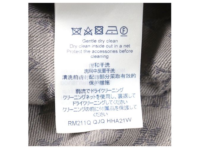 Chaqueta de mezclilla de algodón poliéster Monogram Louis Vuitton Gris - vista 9
