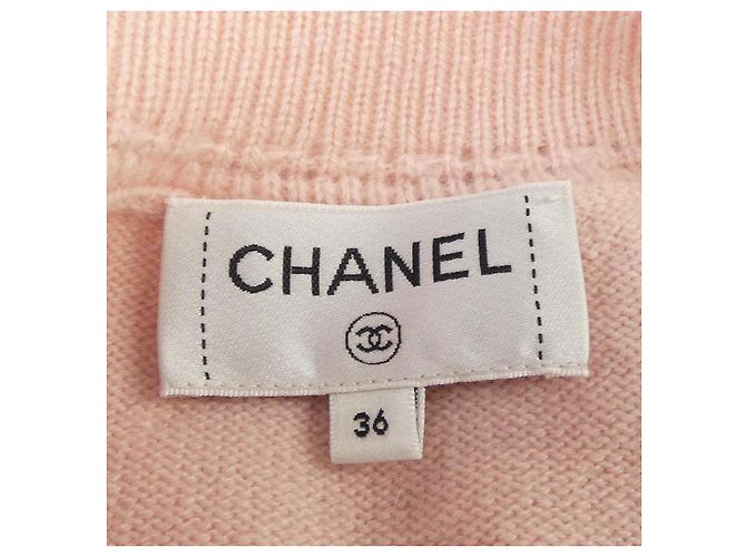 Timeless Chanel LOOK28 Kaschmirkleid Pink Weiß - Ansicht 5