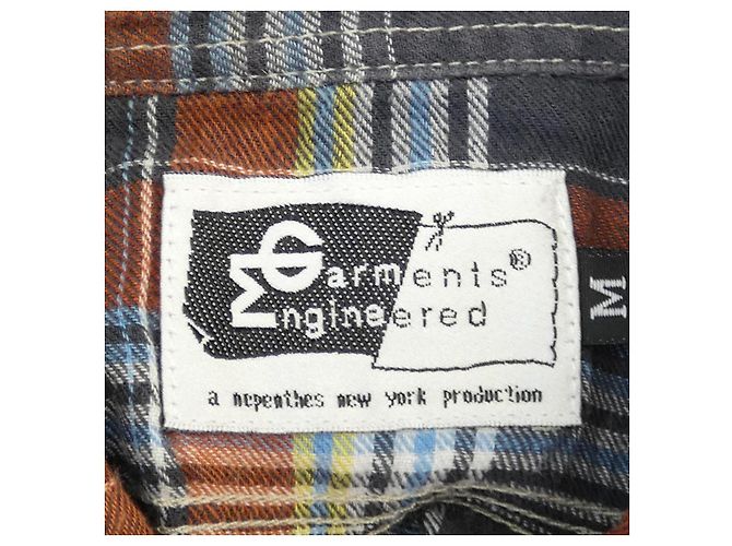 Autre Marque Camicia a quadri Engineered Garments Marrone Arancione - vista 4