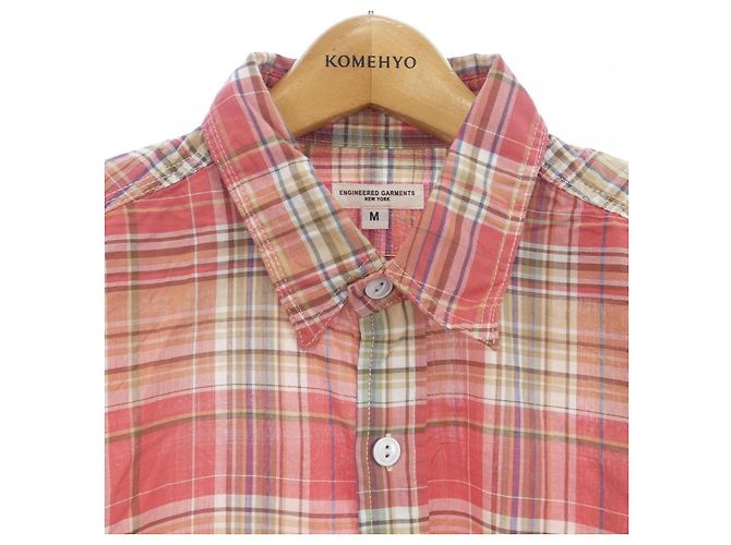 Autre Marque Camisa de algodão xadrez Engineered Garments Rosa - vista 5