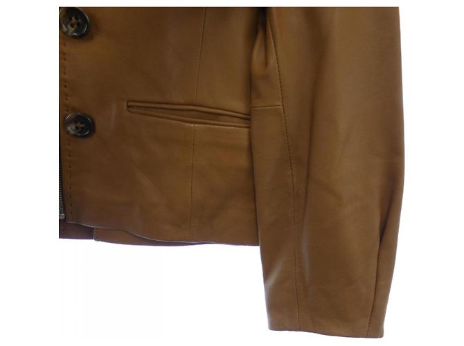 Autre Marque Chaqueta de cuero BCBGMAXAZRIA Castaño - vista 6