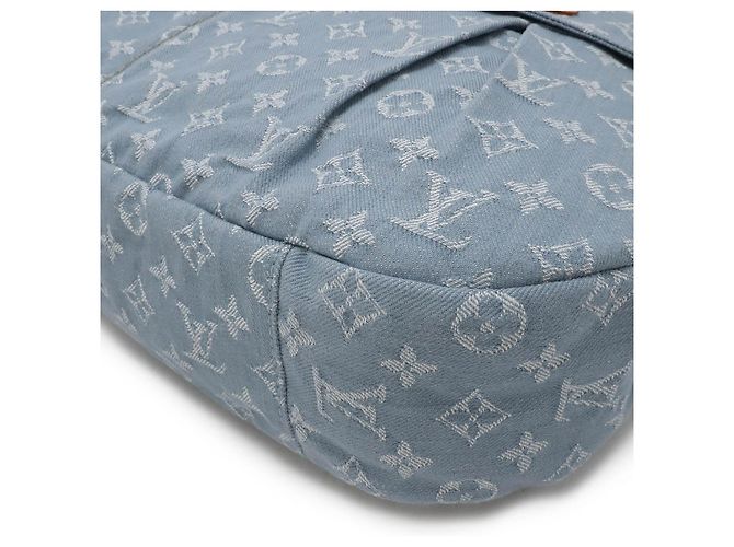 Borsa a spalla in denim Monogram Louis Vuitton Blu - vista 3