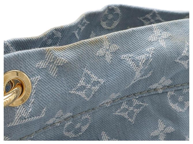 Borsa a spalla in denim Monogram Louis Vuitton Blu - vista 4