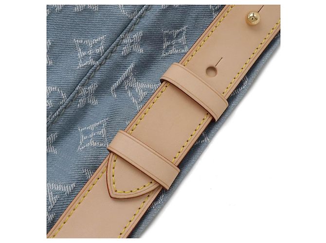 Borsa a spalla in denim Monogram Louis Vuitton Blu - vista 5