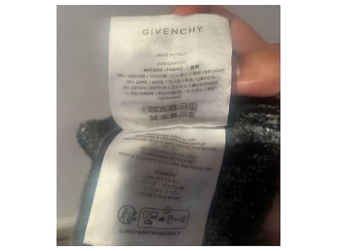 givenchy men wooly jumper Black White - view 6