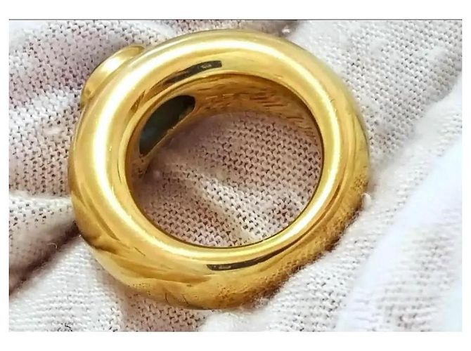 Chaumet 18k Gelbgold Dome-Ring mit blauem Saphir-Cabochon Golden - Ansicht 8