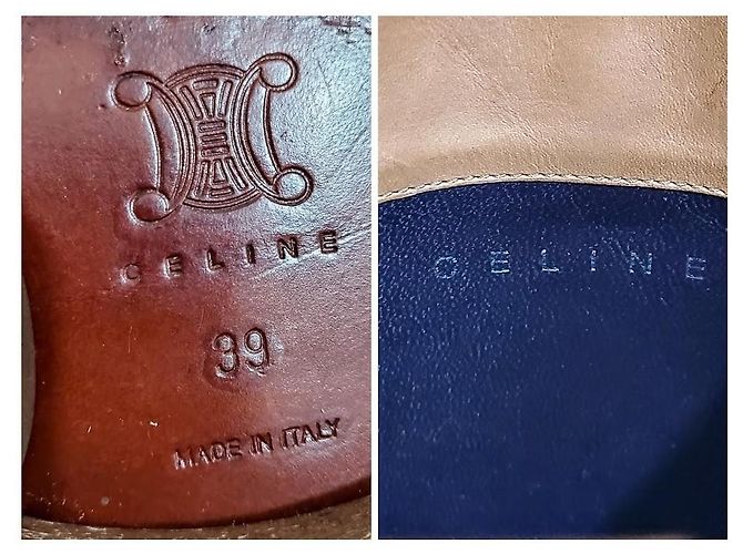 Céline Reitstiefel aus Leder Braun - Ansicht 3