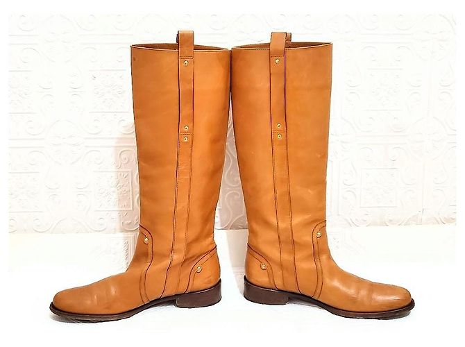 Céline Reitstiefel aus Leder Braun - Ansicht 7