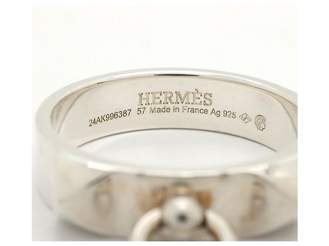Hermes Hermès Collier de Chien Silver 925 Band Ring - view 4