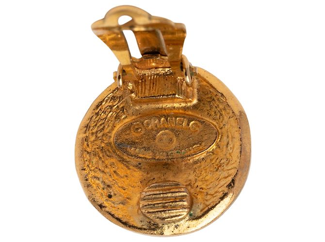 Orecchini rotondi a clip in oro placcato Chanel 31 Rue Cambon D'oro - vista 3