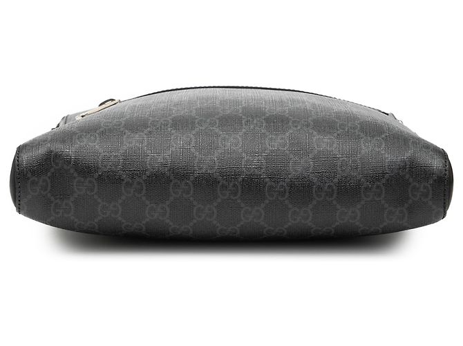 Borsa messenger media GG Supreme Web nera di Gucci Nero - vista 3