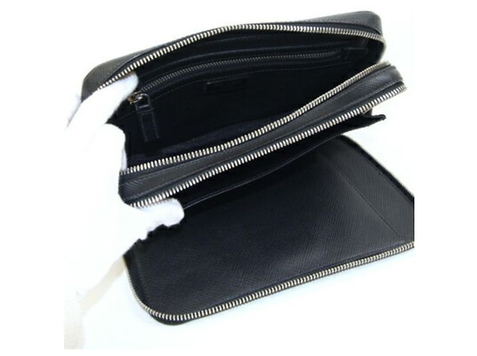 Borsa a mano Prada 2VF052 in pelle nera Nero - vista 4