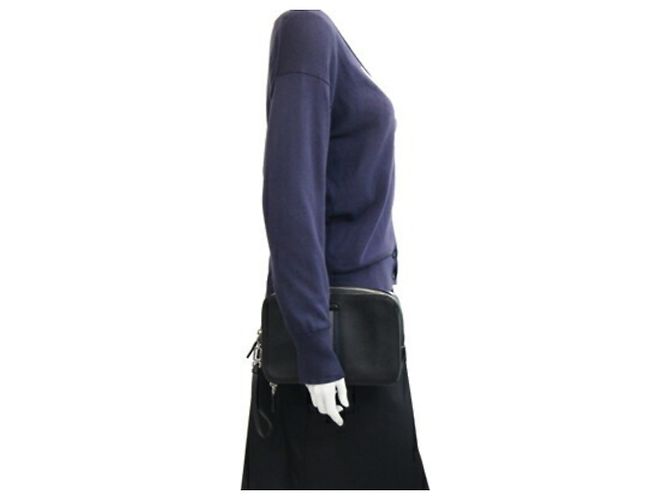 Borsa a mano Prada 2VF052 in pelle nera Nero - vista 9