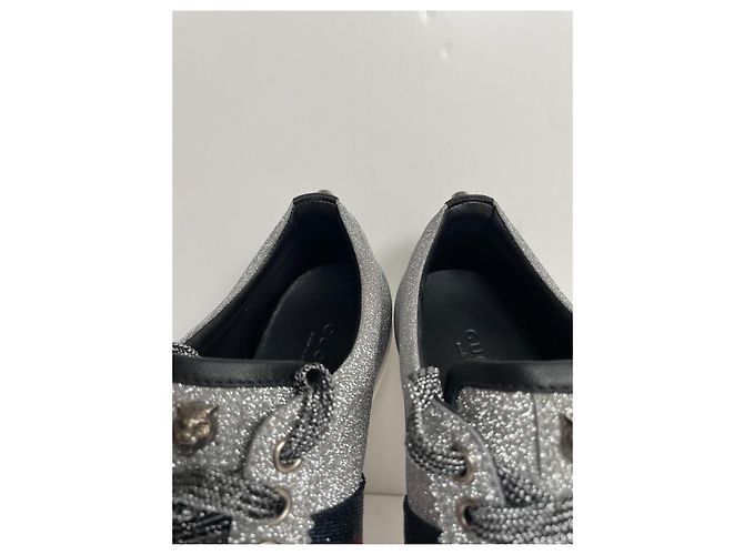 Gucci Sneaker Silber Leder - Ansicht 4
