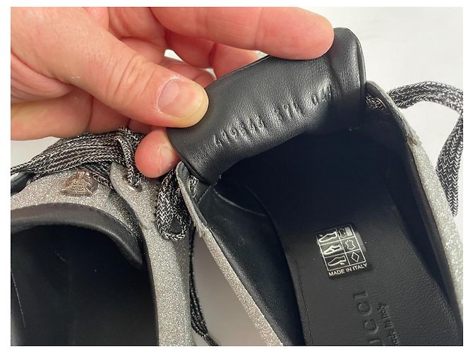 Gucci Sneaker Silber Leder - Ansicht 8