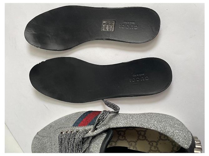 Gucci Sneaker Silber Leder - Ansicht 9