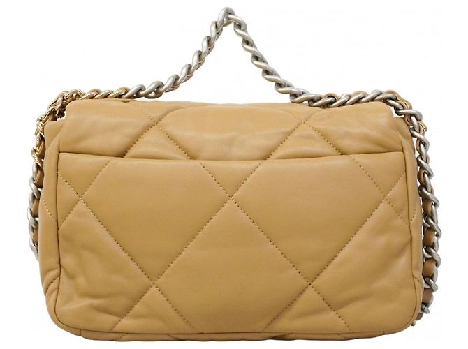 Chanel 19 Lederhandtasche Hellbraun - Ansicht 10