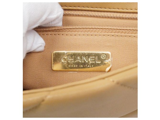 Chanel 19 Lederhandtasche Hellbraun - Ansicht 5