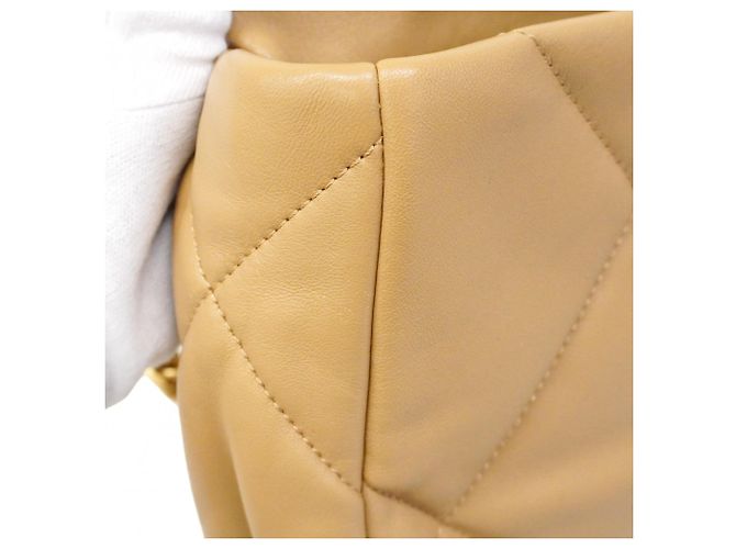Chanel 19 Lederhandtasche Hellbraun - Ansicht 6