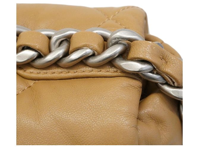 Chanel 19 Lederhandtasche Hellbraun - Ansicht 8