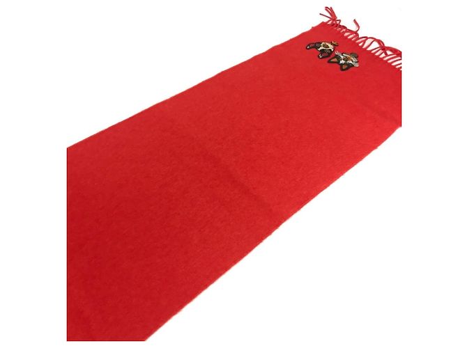 Sciarpa in cashmere-seta Gucci BOSCO Rosso - vista 10