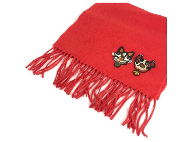 Sciarpa in cashmere-seta Gucci BOSCO Rosso - vista 15