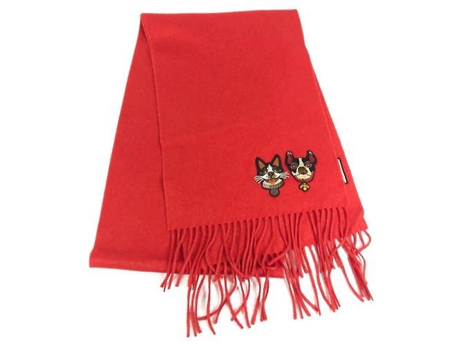 Sciarpa in cashmere-seta Gucci BOSCO Rosso - vista 2