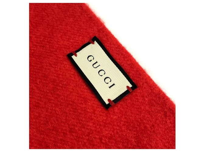 Sciarpa in cashmere-seta Gucci BOSCO Rosso - vista 5