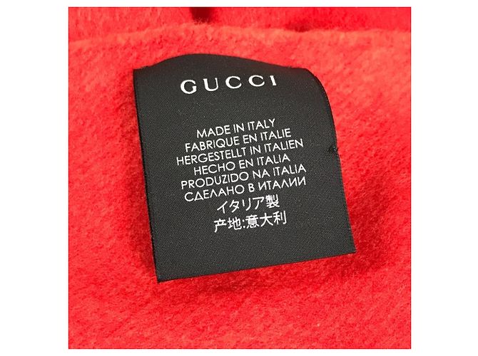 Sciarpa in cashmere-seta Gucci BOSCO Rosso - vista 6