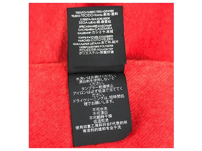 Sciarpa in cashmere-seta Gucci BOSCO Rosso - vista 7