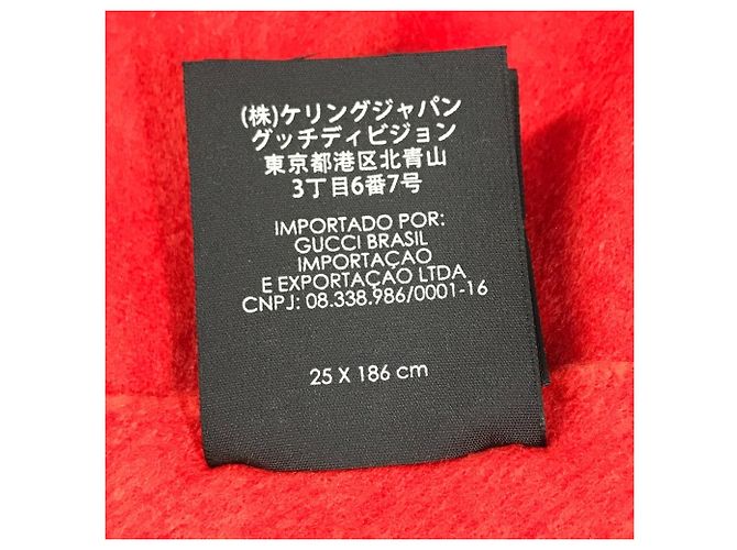 Sciarpa in cashmere-seta Gucci BOSCO Rosso - vista 8
