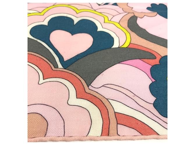 Hermès Sciarpa Jean 140 Faubourg Rainbow HERMES Rosa Multicolore - vista 14