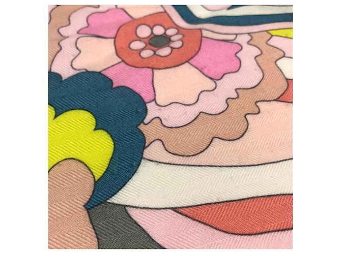 Hermès Sciarpa Jean 140 Faubourg Rainbow HERMES Rosa Multicolore - vista 15