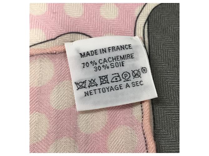 Hermès Sciarpa Jean 140 Faubourg Rainbow HERMES Rosa Multicolore - vista 16