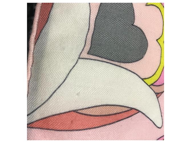 Hermès Sciarpa Jean 140 Faubourg Rainbow HERMES Rosa Multicolore - vista 9