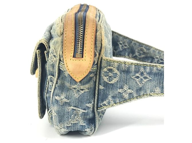 Bum bag in denim Monogram Louis Vuitton Blu Monogramma - vista 3