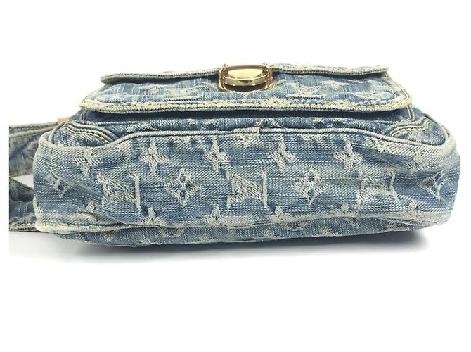 Bum bag in denim Monogram Louis Vuitton Blu Monogramma - vista 5