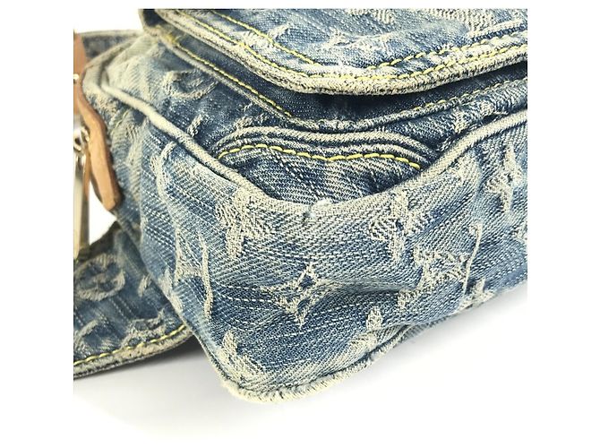 Bum bag in denim Monogram Louis Vuitton Blu Monogramma - vista 6